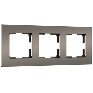 Изображение Рамка на 3 поста Slab (бронза матовый) W0032963