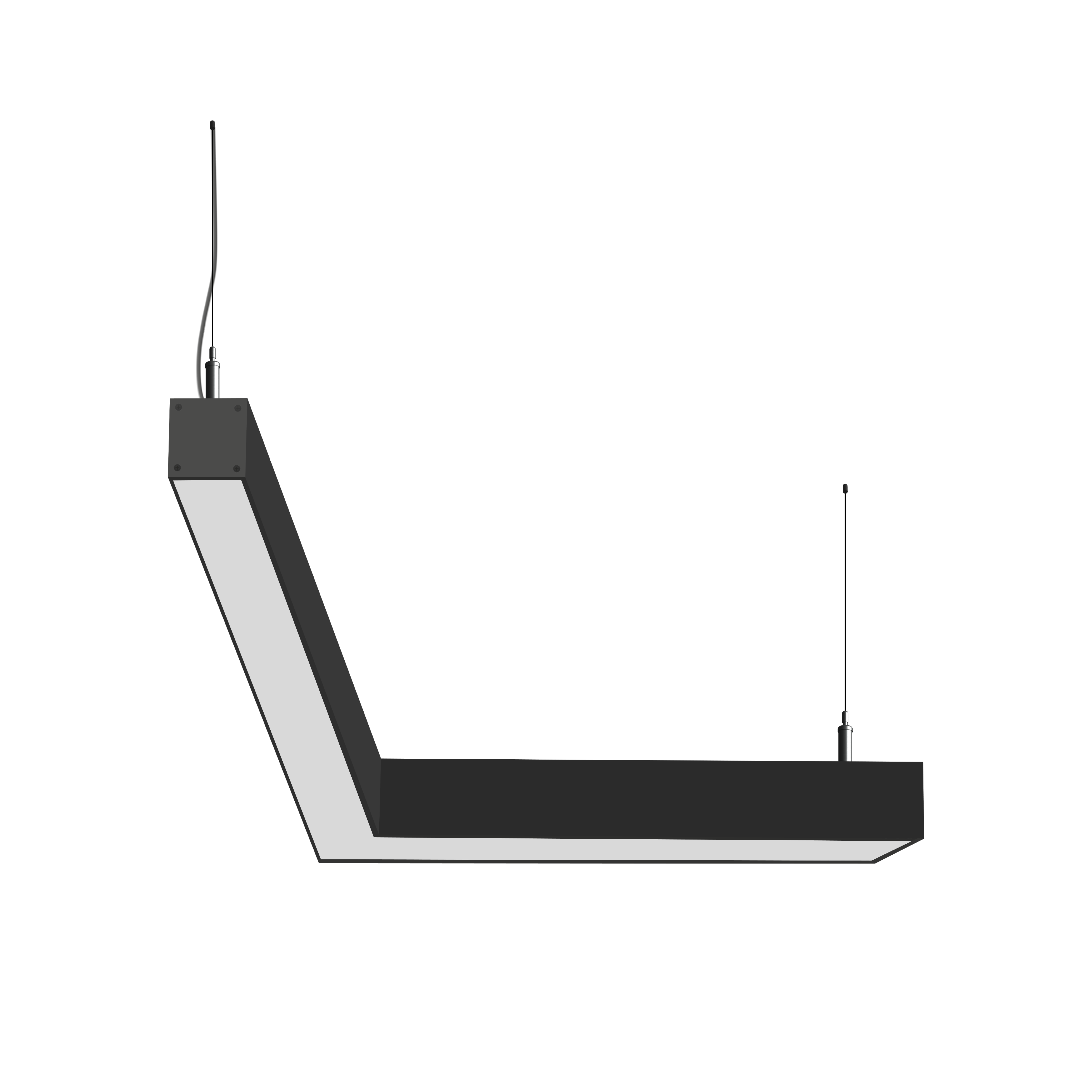 Светодиодный фигурный светильник MS-CORN L-образный 90гр. 750х750mm 60W 3000/4000/6000K - Изображение