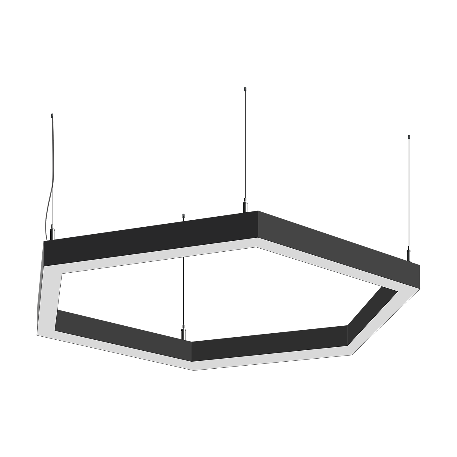 Светодиодный фигурный светильник MS-HEX-O Шестиугольник 6x250mm 30W  3000/4000/6000К - Изображение