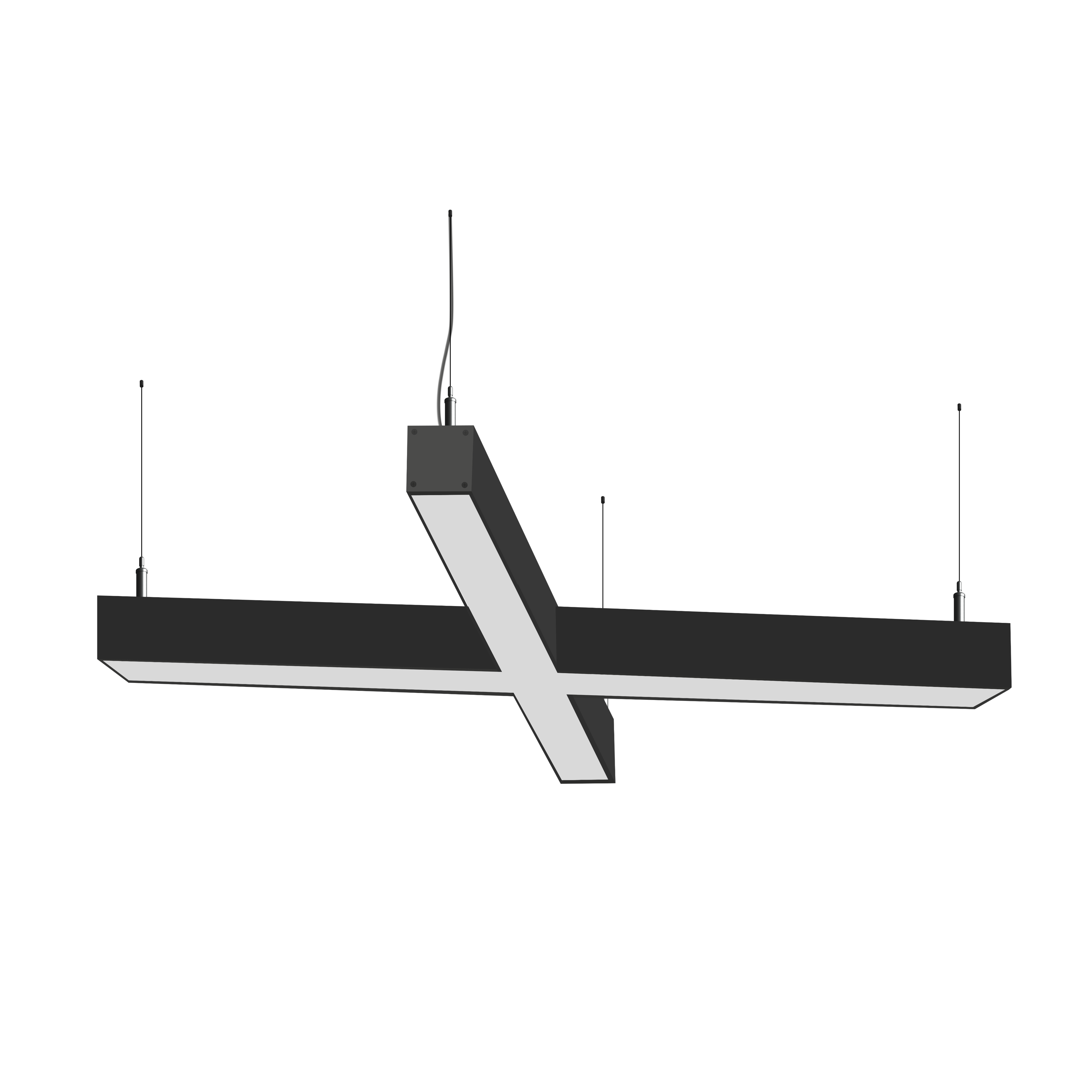 Светодиодный фигурный светильник MS-CROSS X-образный 4х500mm 40W 3000/4000/6000K - Изображение