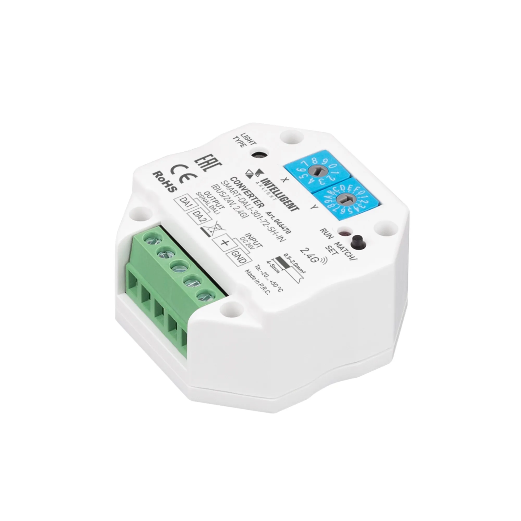 INTELLIGENT ARLIGHT Конвертер SMART-DALI-301-72-SH-IN (BUS/24V, 2.4G) (IARL, IP20 Пластик, 5 лет) - Изображение