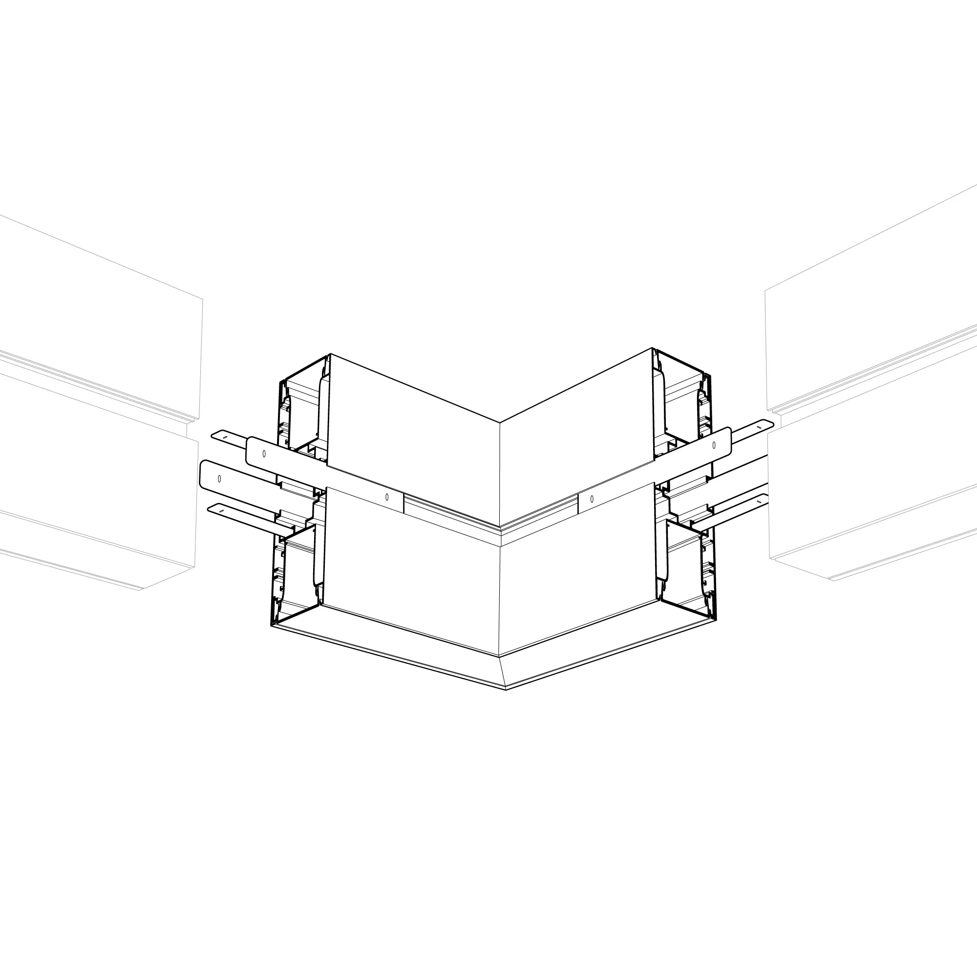 Угол S2-WALL-X2-H128-L90W внешний (Arlight, Металл) - Изображение