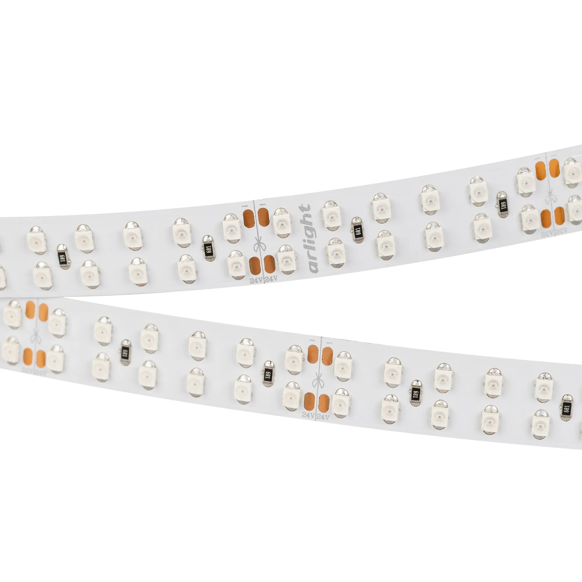 Лента RT 2-5000 24V Red 2x2 (3528, 1200 LED, LUX) (Arlight, 19.2 Вт/м, IP20) - Изображение