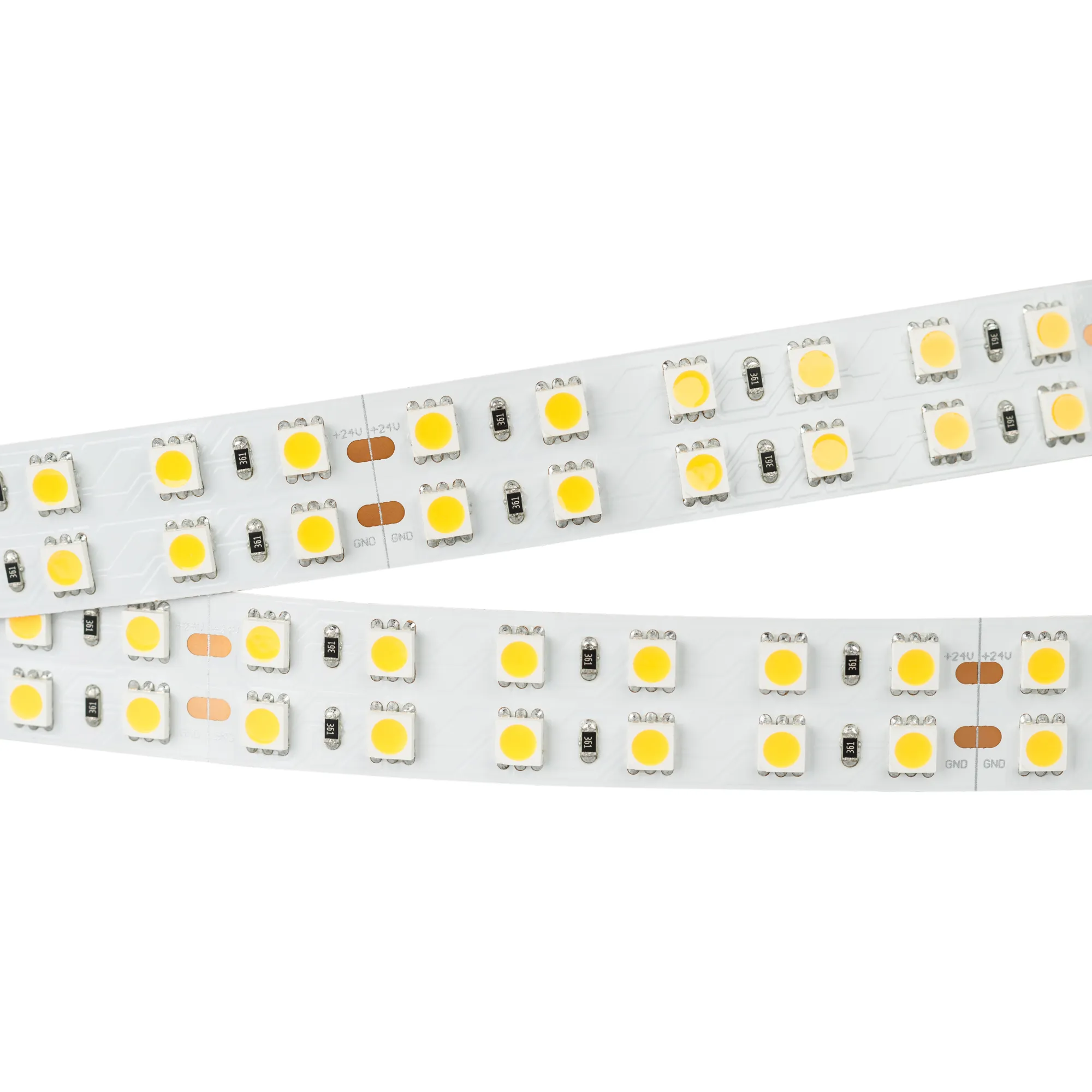 Лента RT 2-5000 24V Warm2700 2x2 (5060, 720 LED, LUX) (Arlight, 34.4 Вт/м, IP20) - Изображение