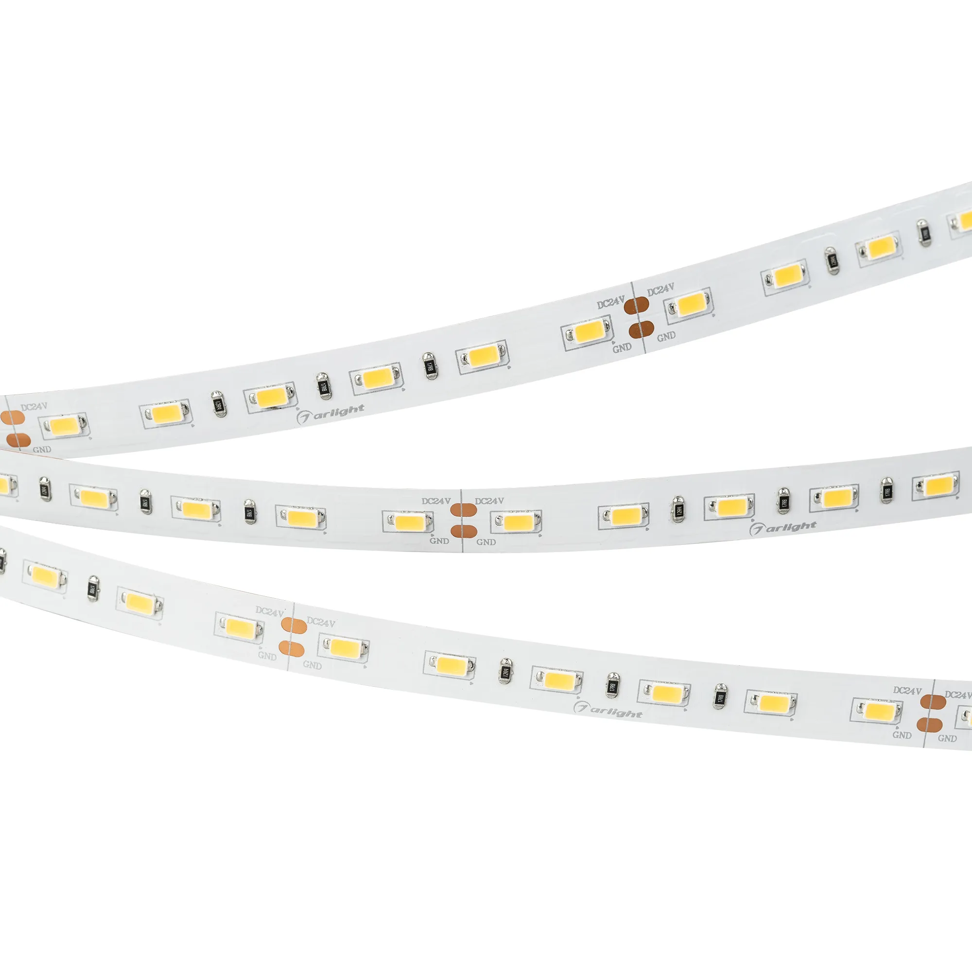 Лента ULTRA-5000 24V Warm2400 2xH (5630, 300 LED, LUX) (Arlight, 27 Вт/м, IP20) - Изображение