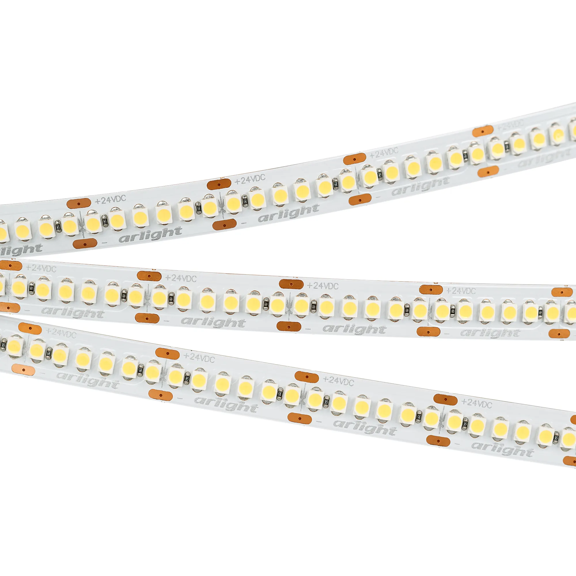 Лента светодиодная RT 6-3528-240 24V Warm2700 4х (1200 LED) (Arlight, 19.2 Вт/м, IP20) - Изображение