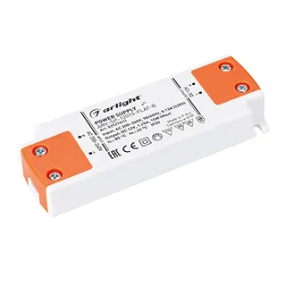 Блок питания ARV-SP-12015-FLAT-B (12V, 1.25A, 15W) (Arlight, IP20 Пластик, 5 лет) - Изображение