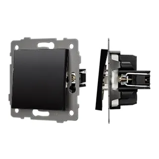 Механизм выключателя одноклавишный проходной SWT-MKP1-PL-BK-V (250V, 10A) (Arlight, -) - Изображение