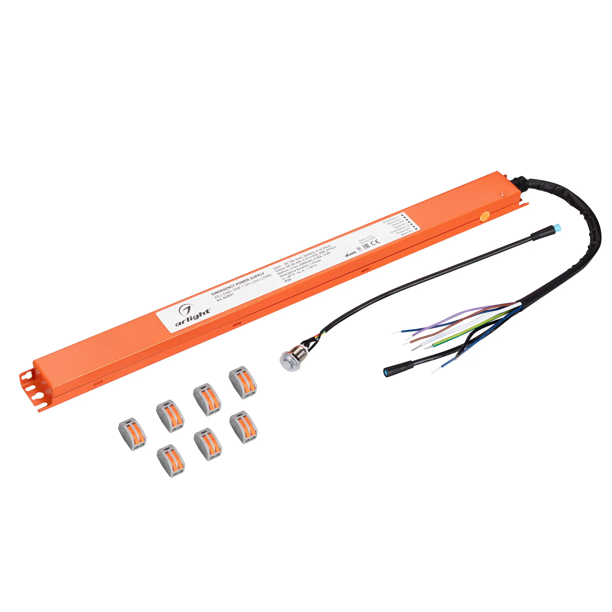 Блок аварийного питания ARJ-EMG-20W-1.5H-LiIon-LONG (Arlight, IP20 Металл, 5 лет) - Изображение