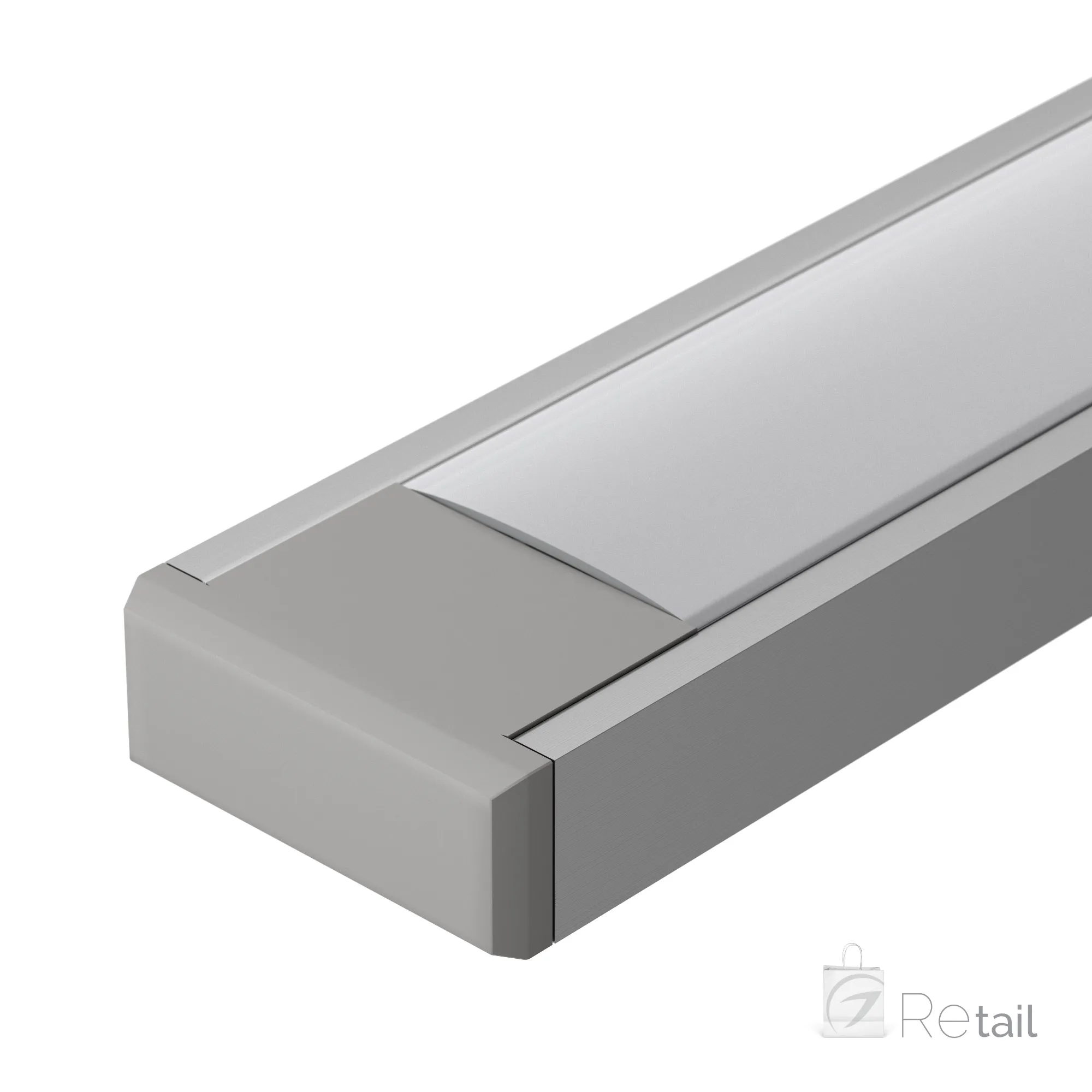 Профиль с экраном MIC-2000 ANOD+OPAL (Arlight, Алюминий) - Изображение