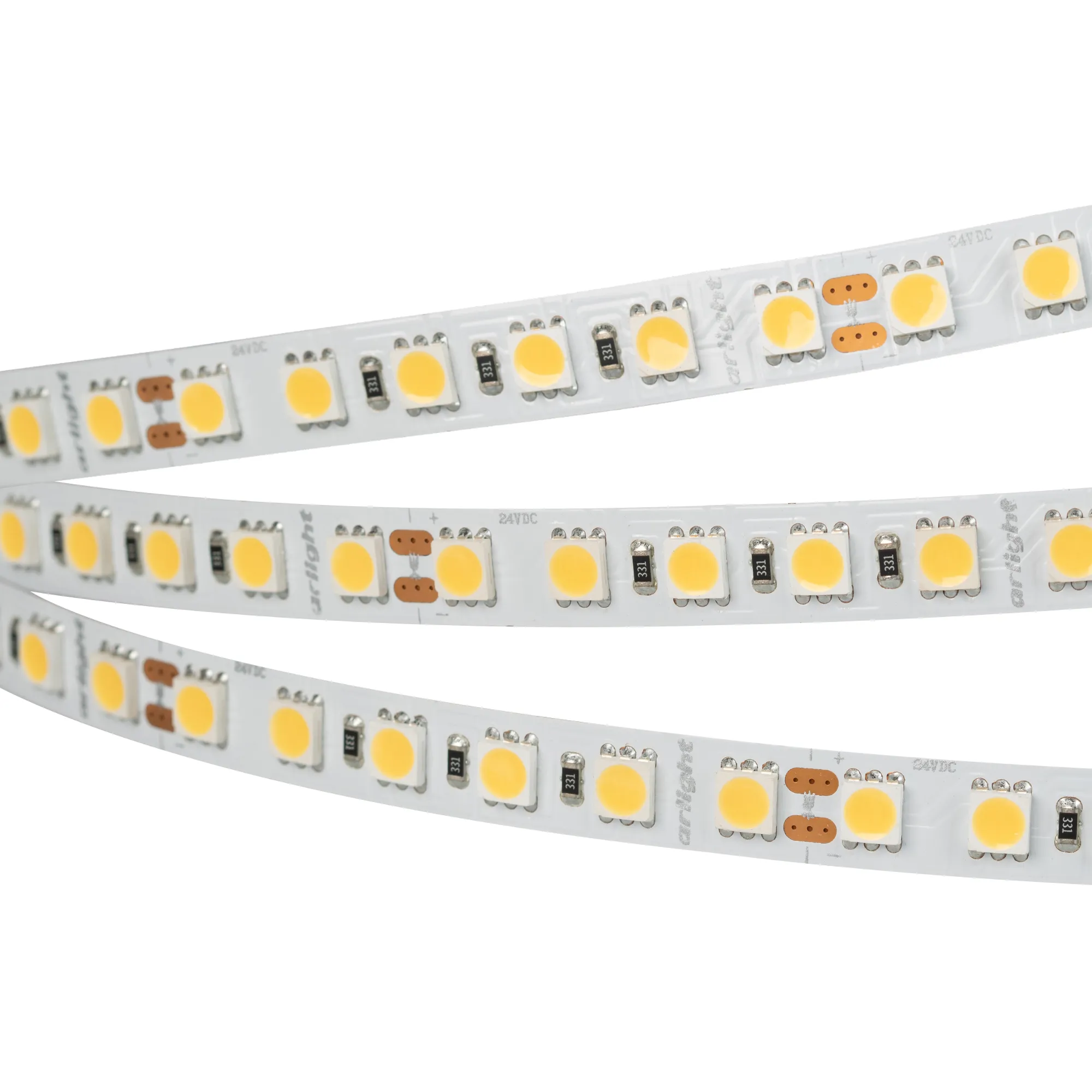 Лента RT 6-5050-96 24V Warm2700 3x (480 LED) (Arlight, 23 Вт/м, IP20) - Изображение