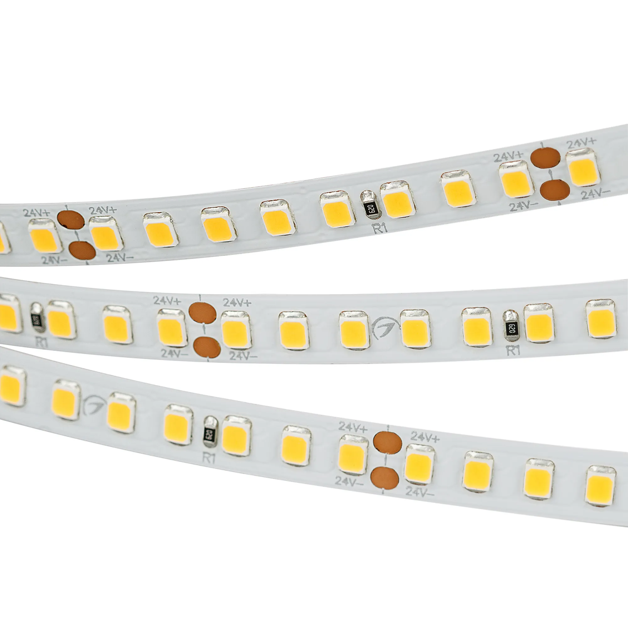 Лента RT 2-5000 24V Warm3000 2x (2835, 160 LED/m, LUX) (Arlight, 12 Вт/м, IP20) - Изображение