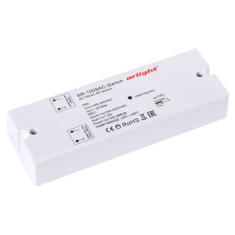 Контроллер-выключатель SR-1009AC-SWITCH (230V, 1.2A) (Arlight, IP20 Пластик, 3 года) - Изображение