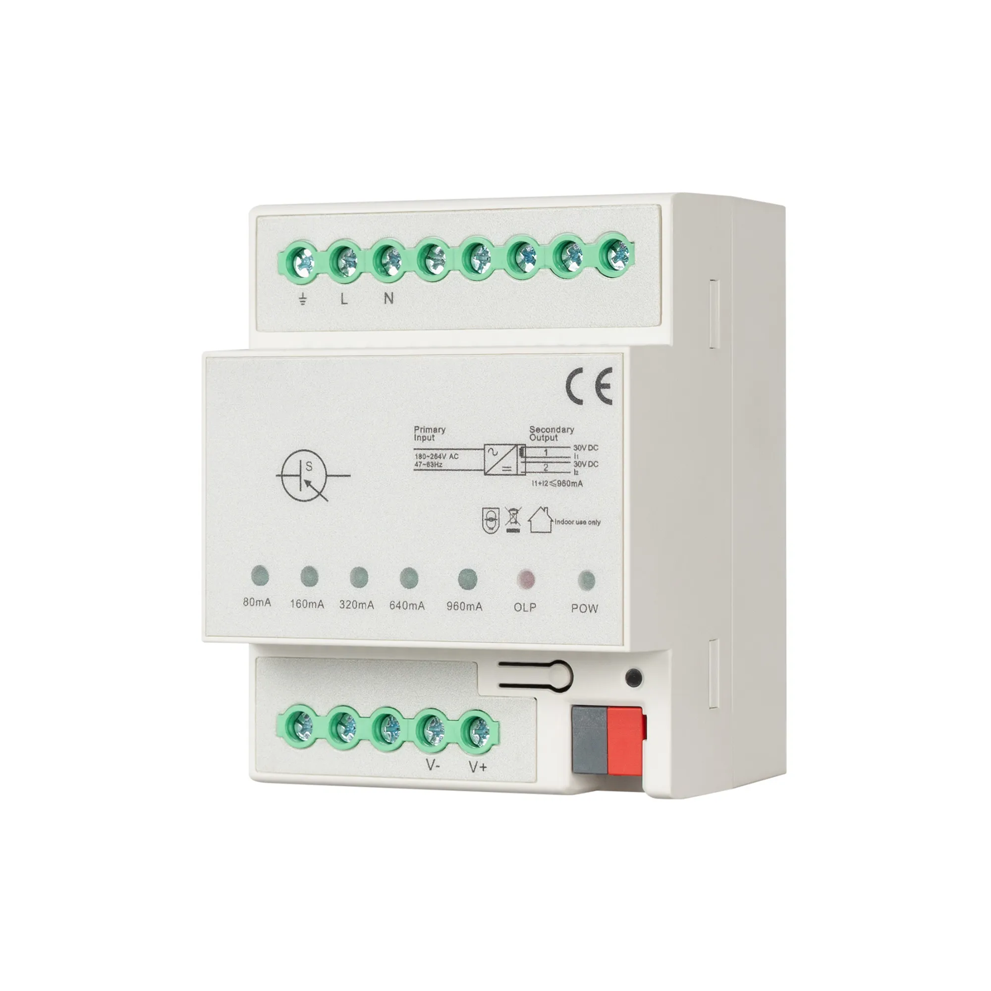 INTELLIGENT ARLIGHT Блок питания шины KNX-301-72-AUX-DIN (230V, 960mA) (IARL, IP20 Пластик, 2 года) - Изображение