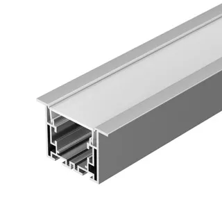 Профиль с экраном S2-LINIA55-F-2500 ANOD+OPAL (Arlight, Алюминий) - Изображение