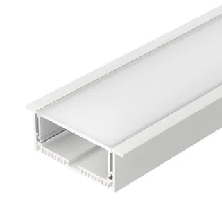 Профиль с экраном SL-LINIA88-F-2500 WHITE+OPAL (Arlight, Алюминий) - Изображение