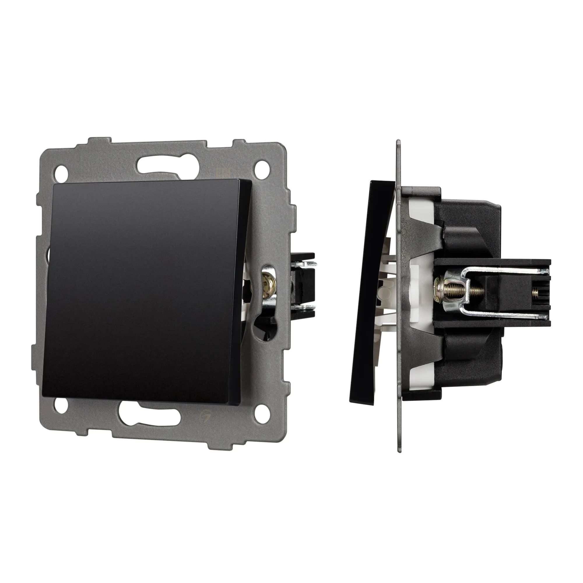 Механизм выключателя одноклавишный перекрёстный SWT-MKX1-PL-BK-V (250V, 10A) (Arlight, -)