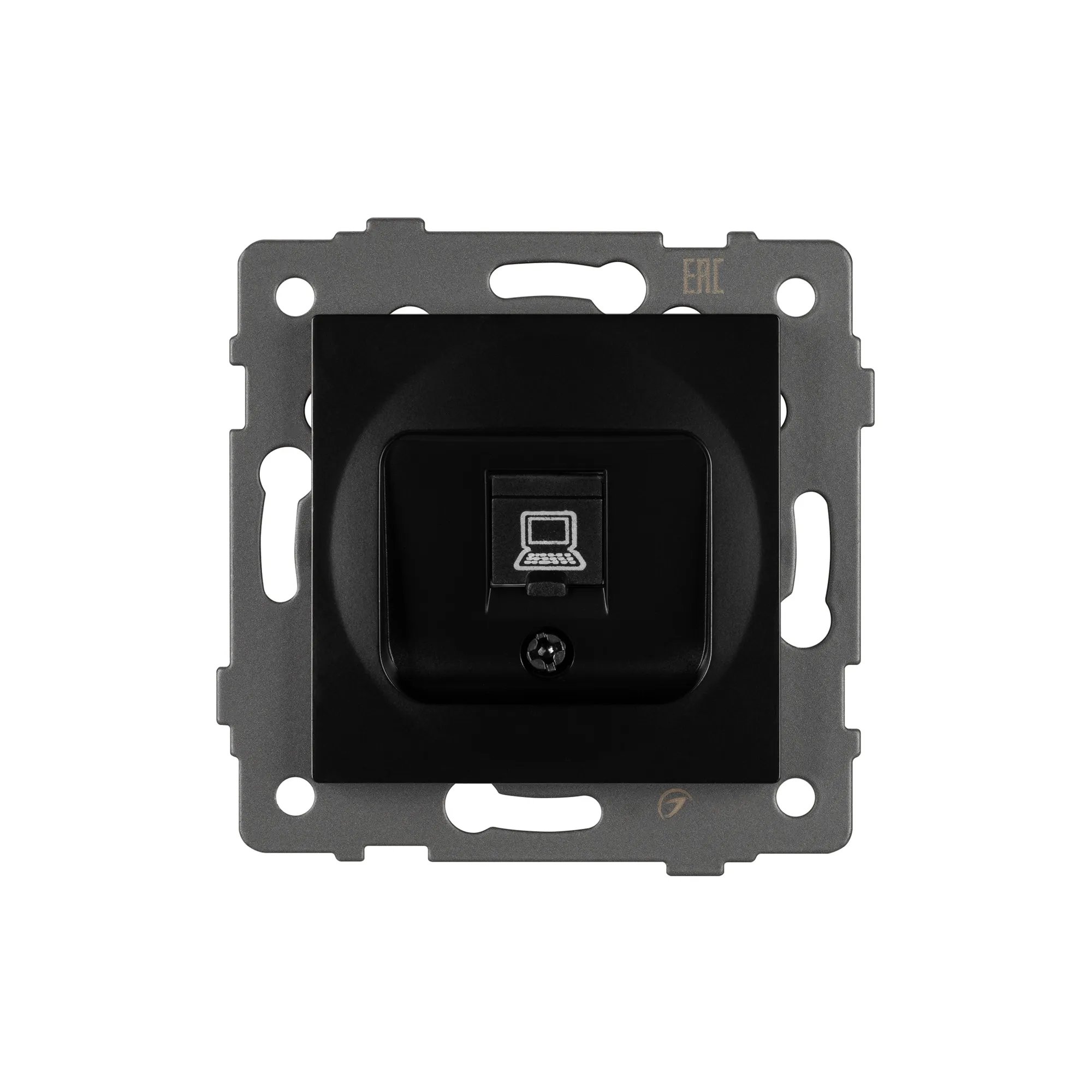 Механизм компьютерной розетки SCT-MPC1-PL-BK-V (RJ-45, CAT6) (Arlight, -) - Изображение