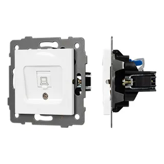 Механизм компьютерной розетки SCT-MPC1-PL-WH-V (RJ-45, CAT6) (Arlight, -) - Изображение