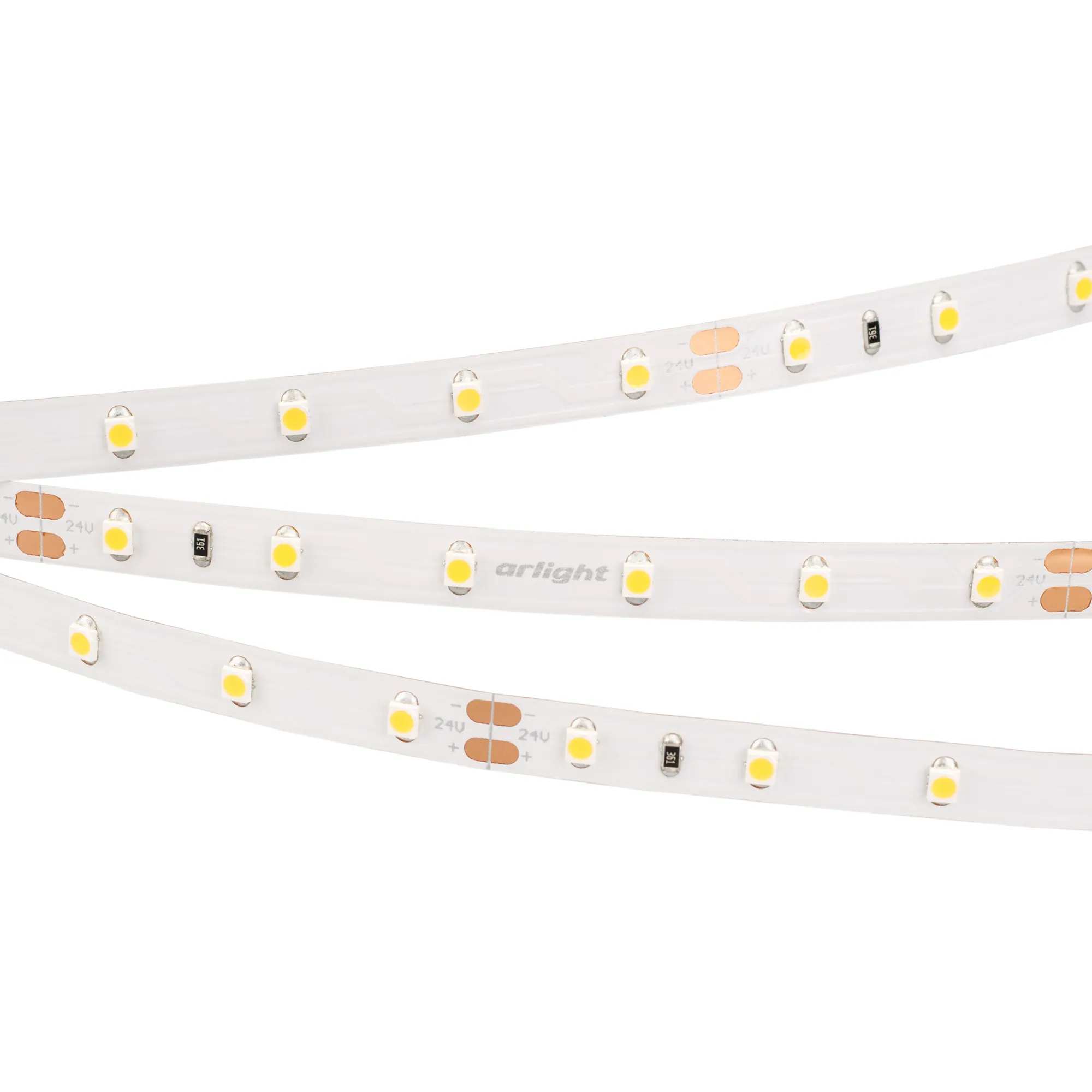 Лента RT 2-5000 24V White6000 (3528, 300 LED, LUX) (Arlight, 4.8 Вт/м, IP20) - Изображение