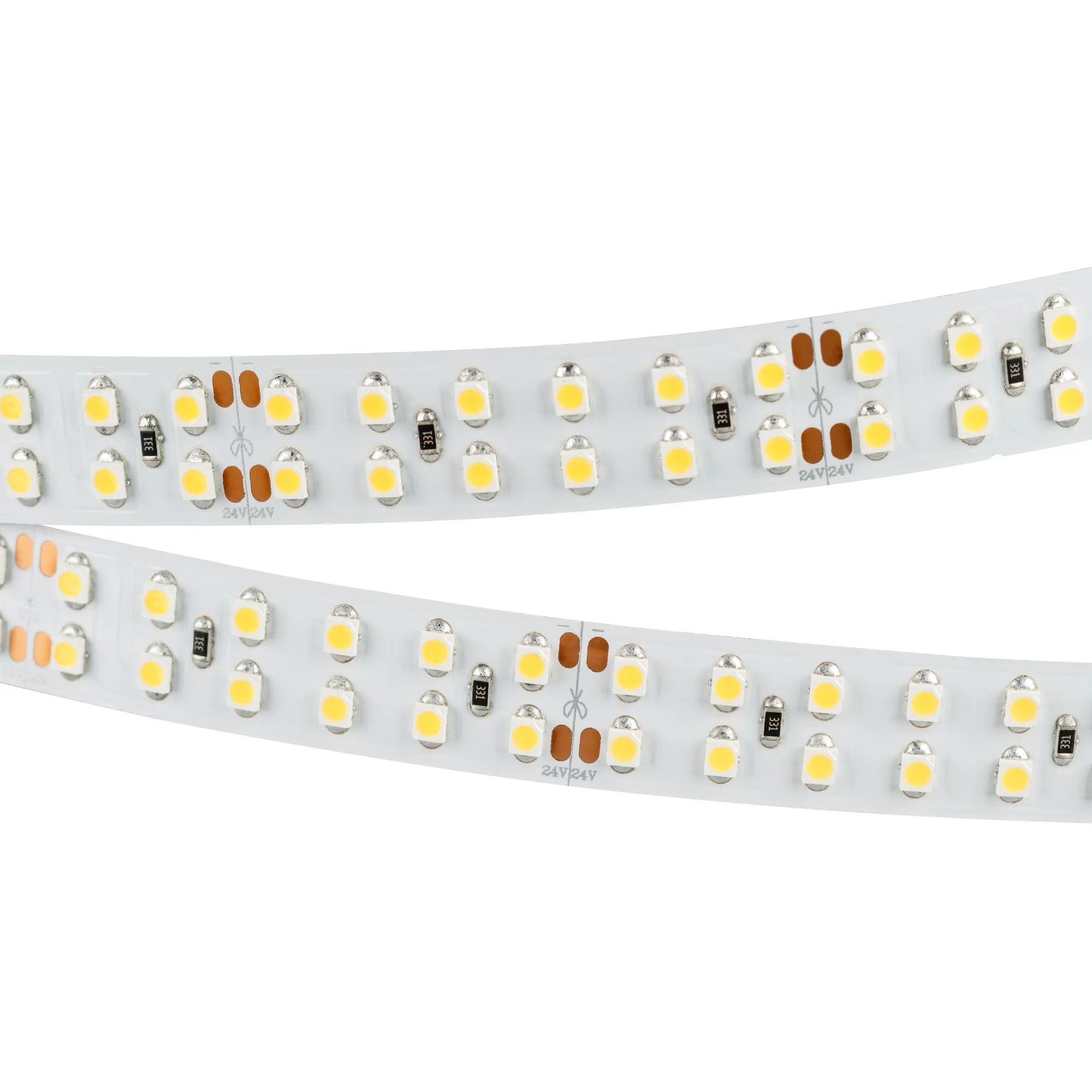 Лента RT 2-5000 24V Warm2700 2x2 (3528, 1200 LED, LUX) (Arlight, 19.2 Вт/м, IP20) - Изображение