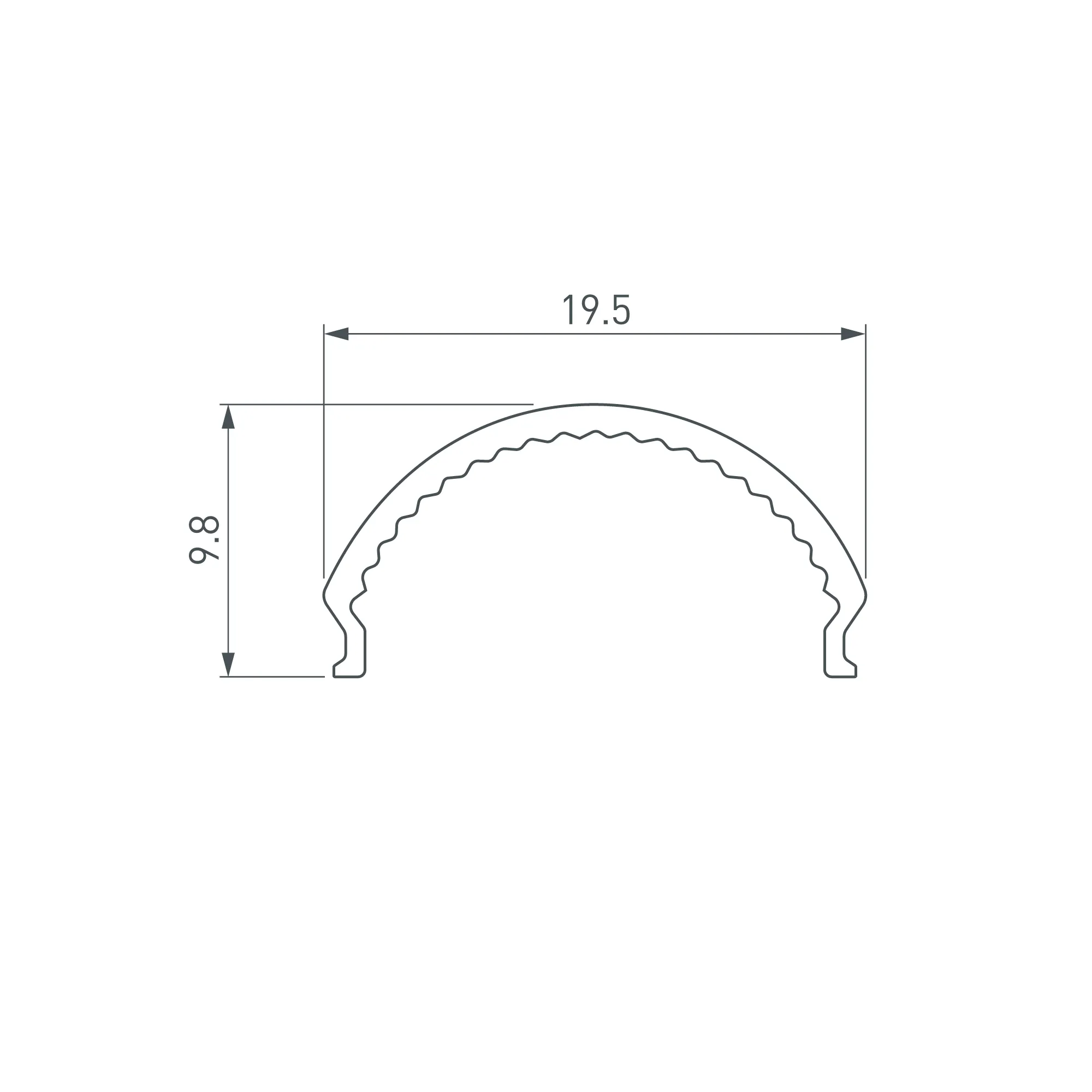 Экран ARH-WIDE-B-H20-2000 Round Opal-PM (Arlight, Пластик) - Изображение