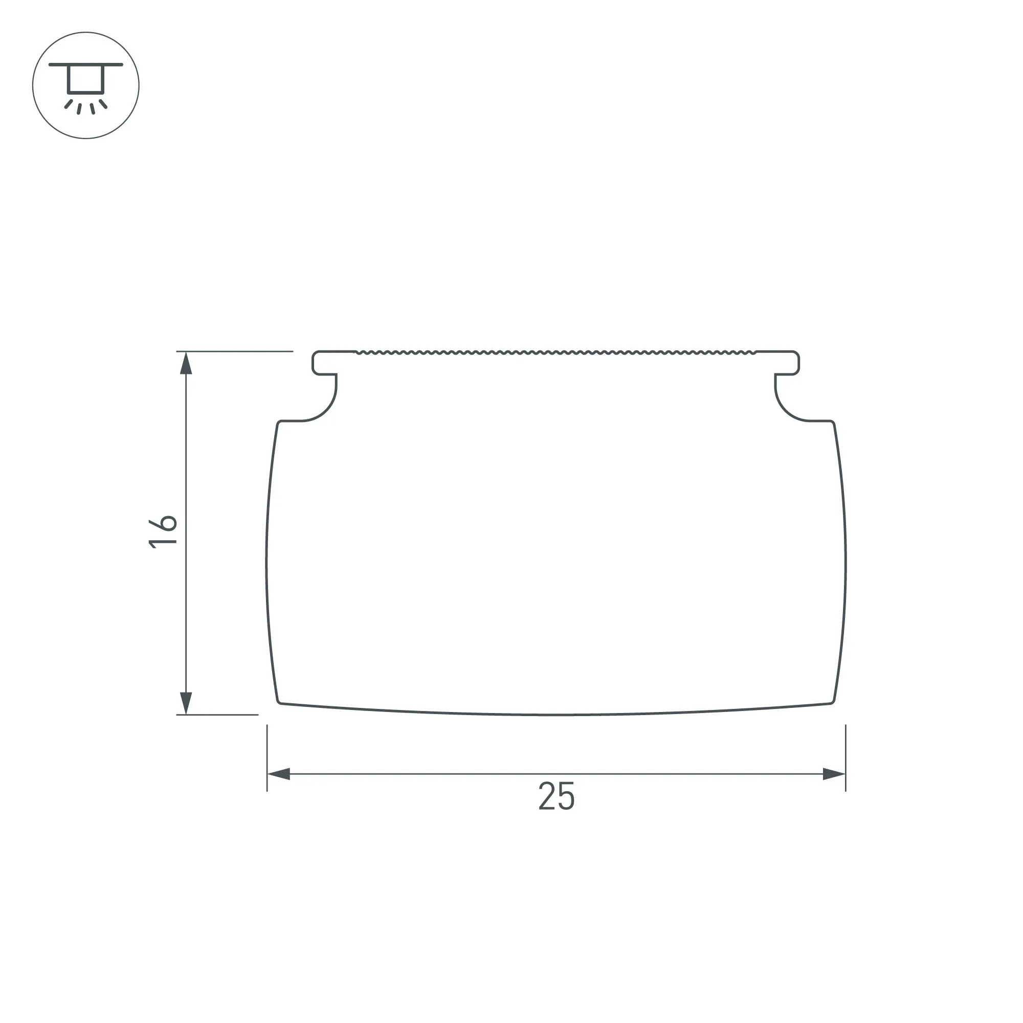 Экран SL-LINE-W20-145deg-2400 BLOCK FROST-PM (Arlight, Пластик) - Изображение