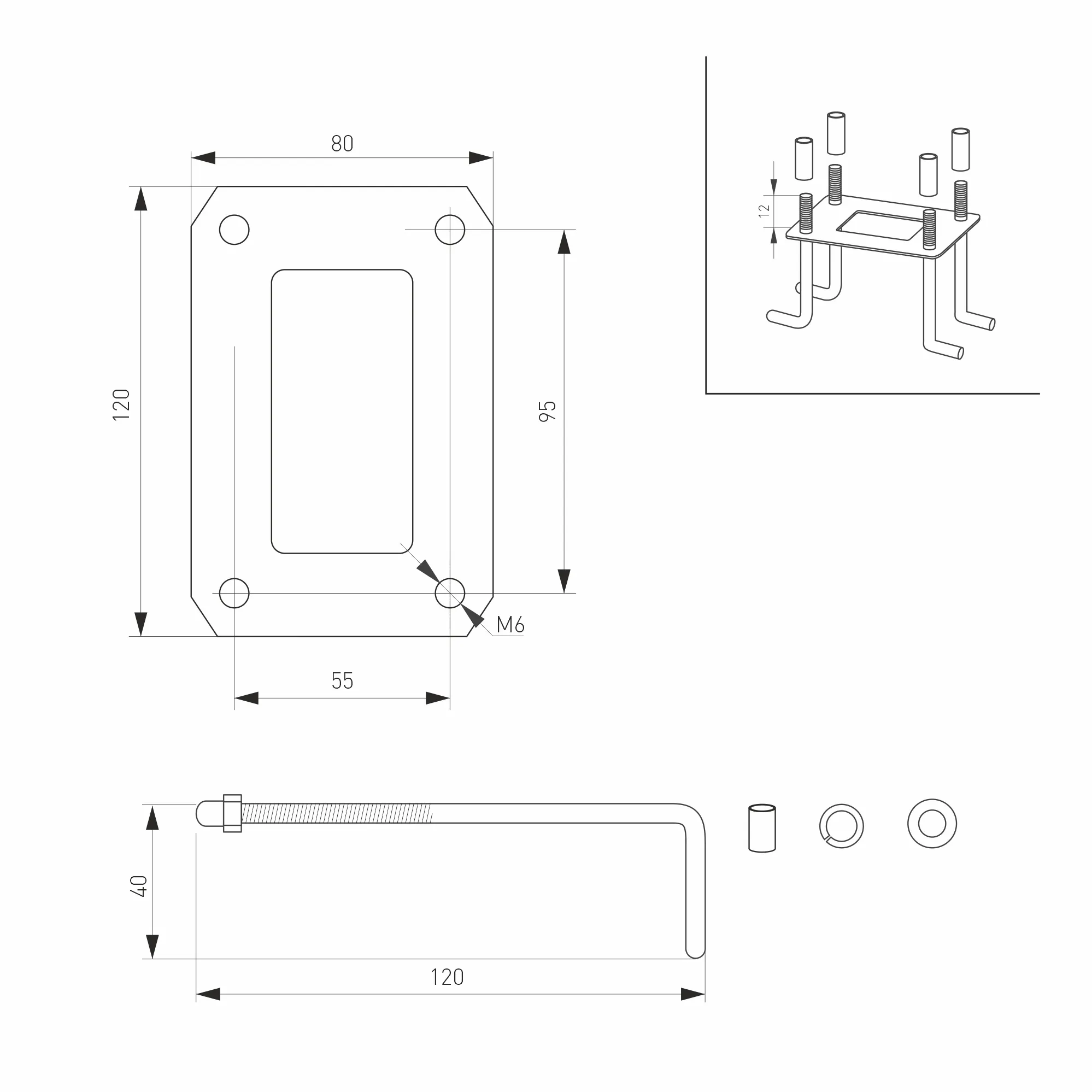 Светильник LGD-TENT-BOLL-H500-9W Warm3000 (GR, 110 deg, 230V) (Arlight, IP65 Металл, 3 года) - Изображение