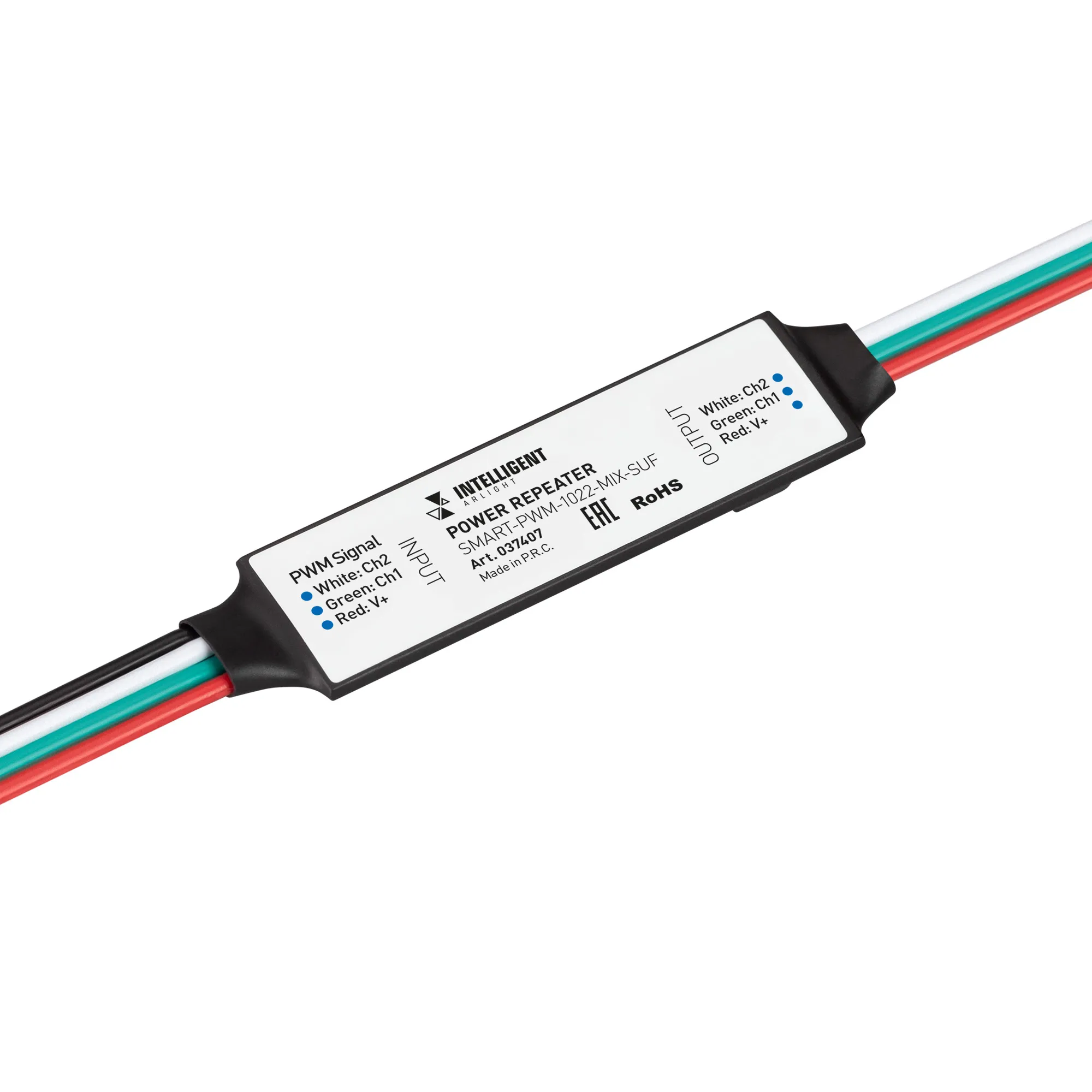 INTELLIGENT ARLIGHT Усилитель SMART-PWM-1022-MIX-SUF (12-24V, 2x2.5A) (IARL, IP20 Пластик, 5 лет) - Изображение