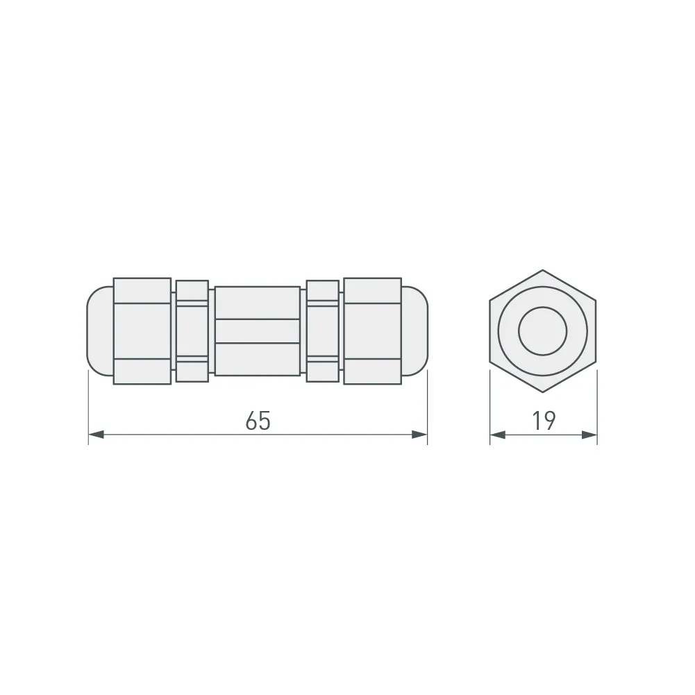 Соединитель KLW-2 (4-10mm, IP67) (Arlight, Пластик) - Изображение