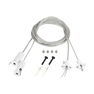 Подвес токопроводящий ARL-2x2m Set WHITE (Pad 15x2mm, 2x20AWG) (Arlight, провод 2x0.5) - Изображение