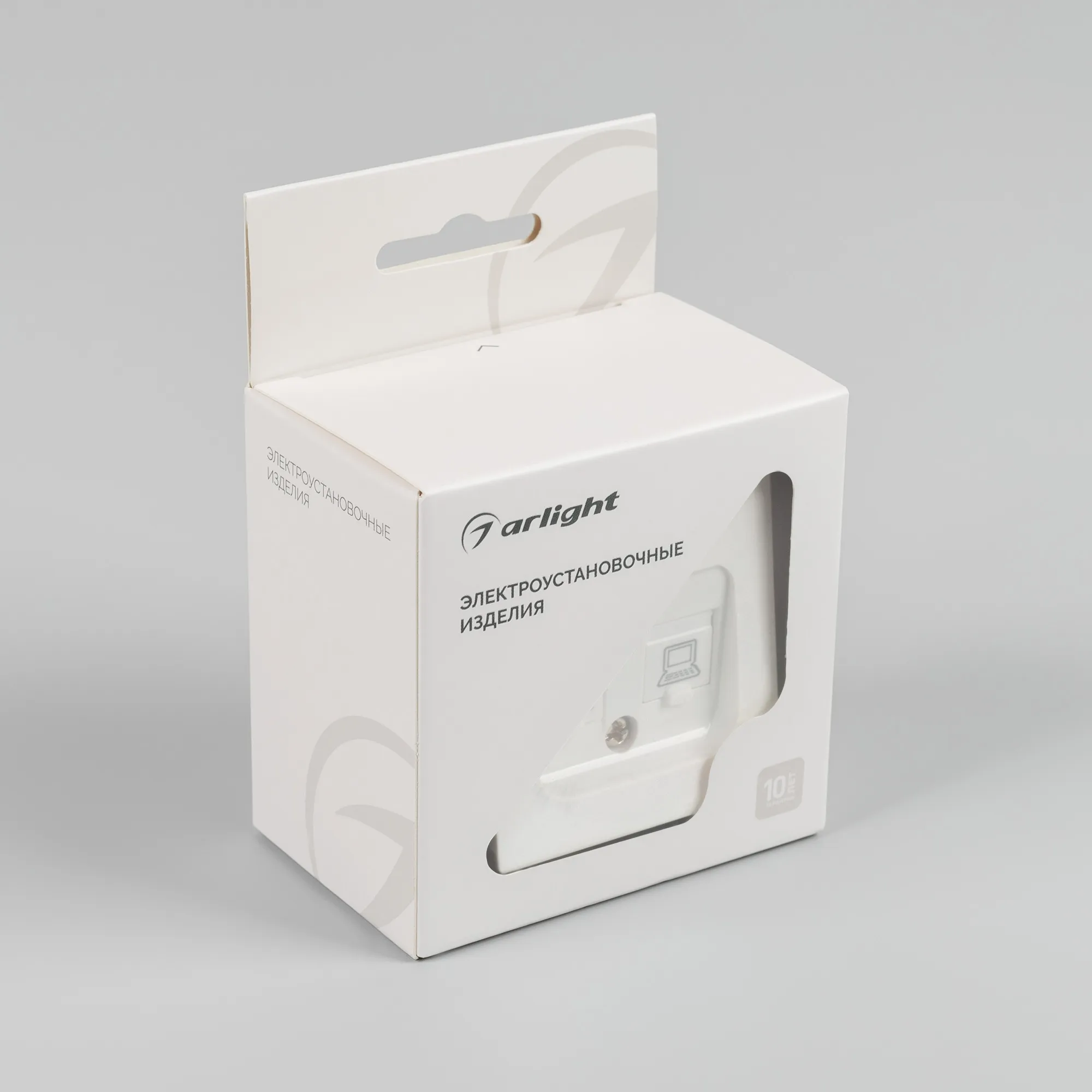 Механизм компьютерной розетки двойной SCT-MPC2-PL-WH-V (RJ-45, CAT6) (Arlight, -) - Изображение