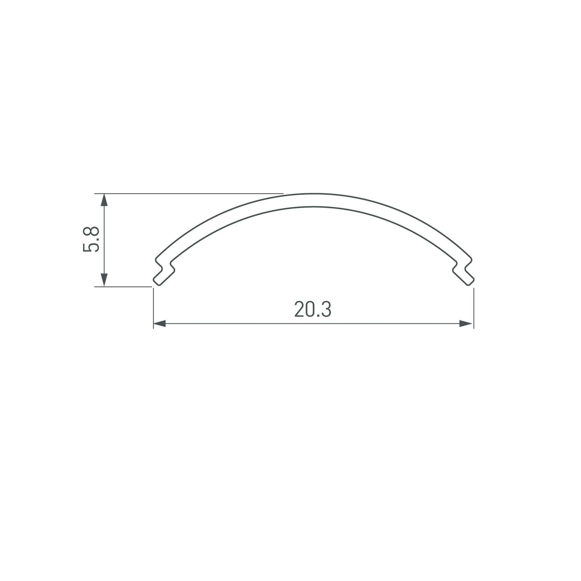 Экран ARH-KANT-H16-2000 Round Clear-PM (Arlight, Пластик) - Изображение