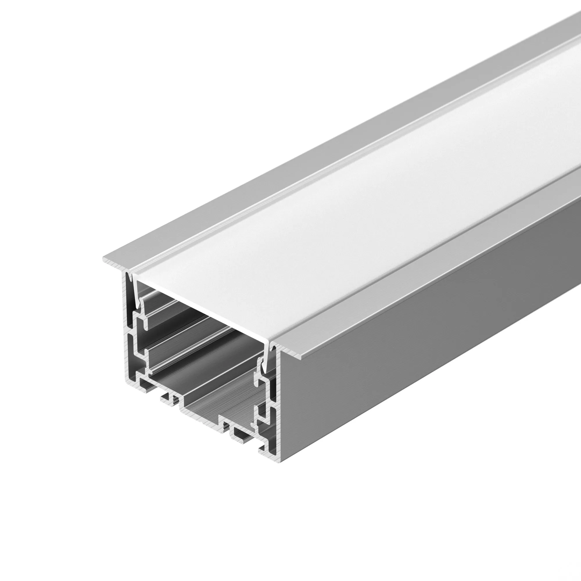 Профиль с экраном S2-LINIA69-F-2500 ANOD+OPAL (Arlight, Алюминий) - Изображение