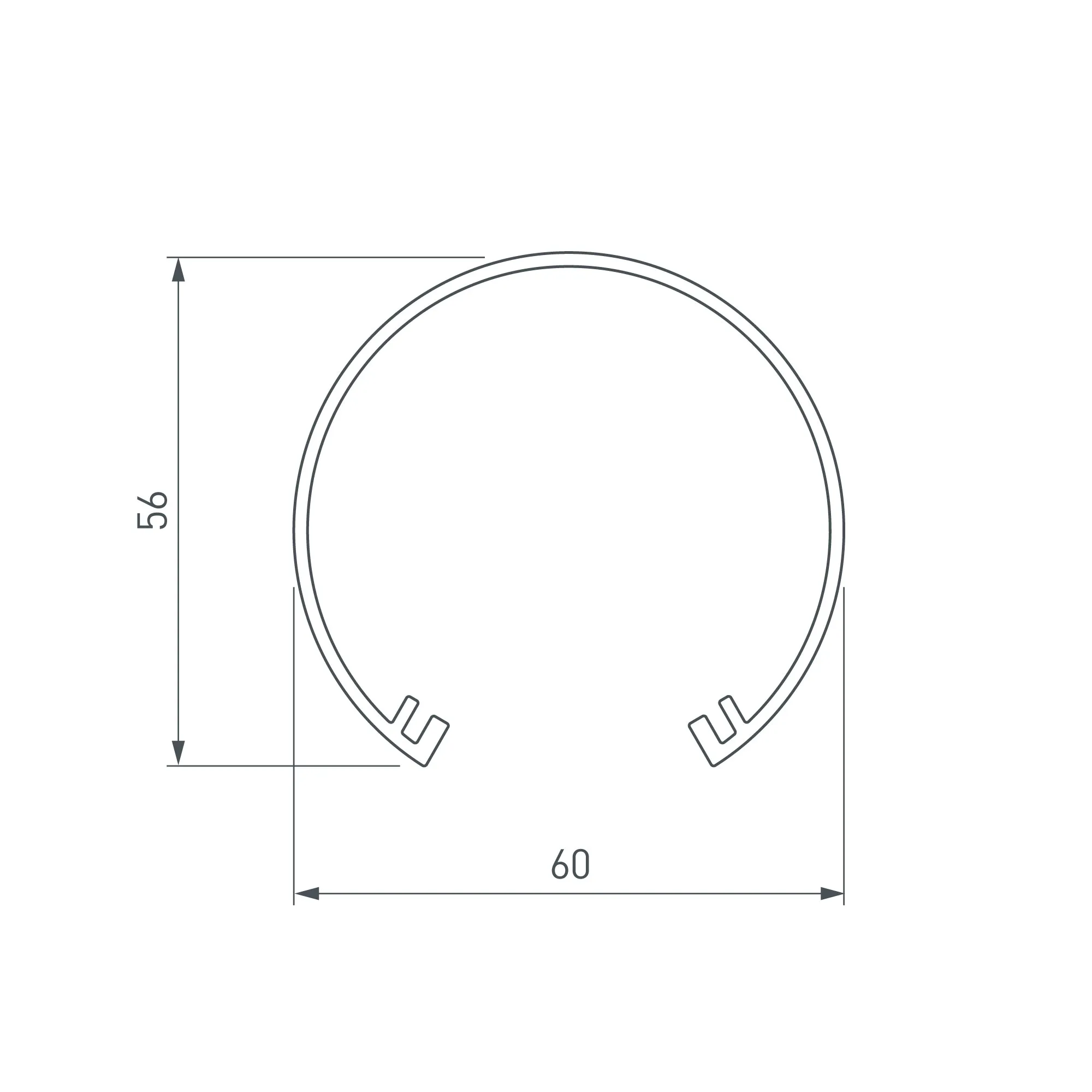 Экран SL-ROUND-D60-2000 OPAL (Arlight, Пластик) - Изображение