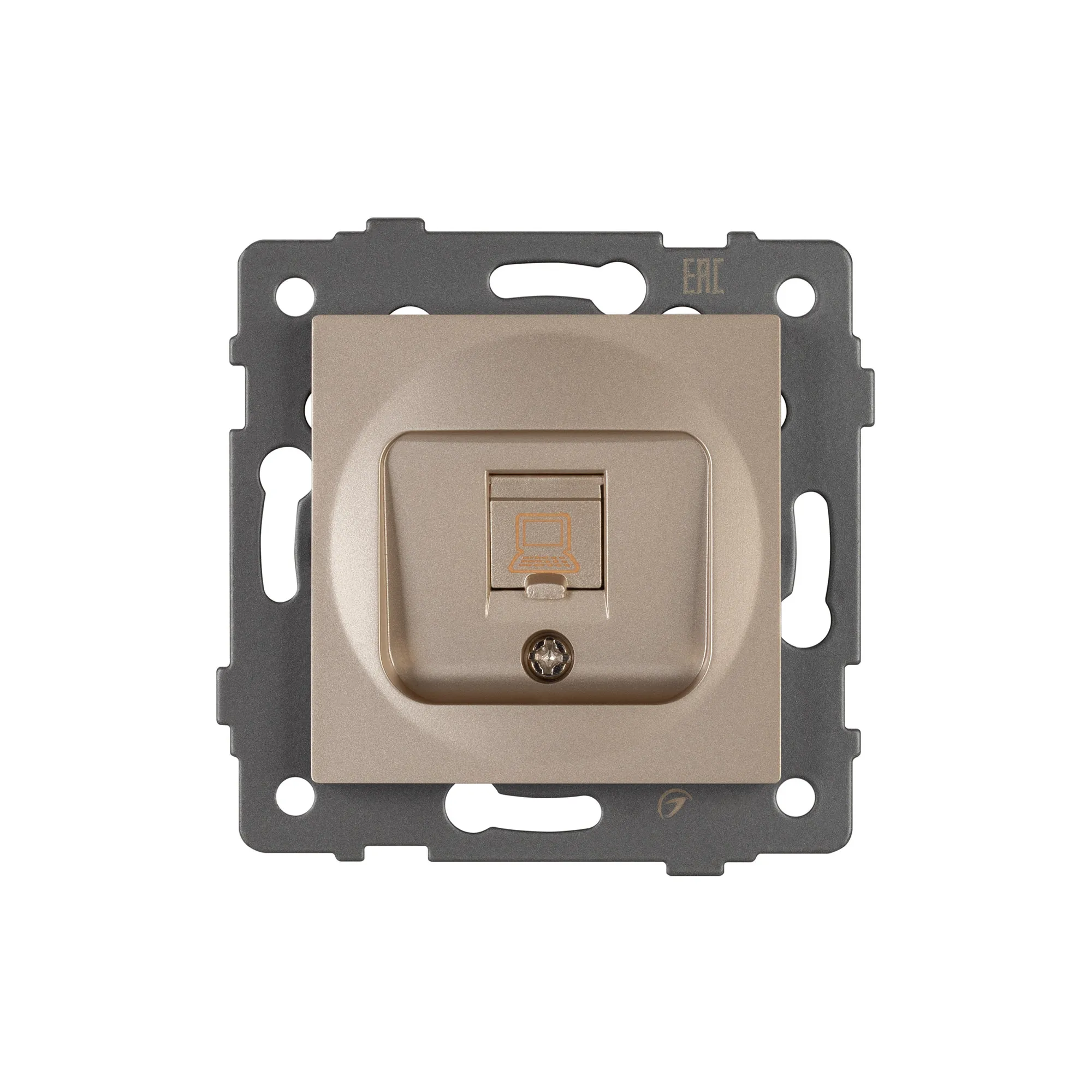 Механизм компьютерной розетки SCT-MPC1-PL-GD-V (RJ-45, CAT6) (Arlight, -) - Изображение