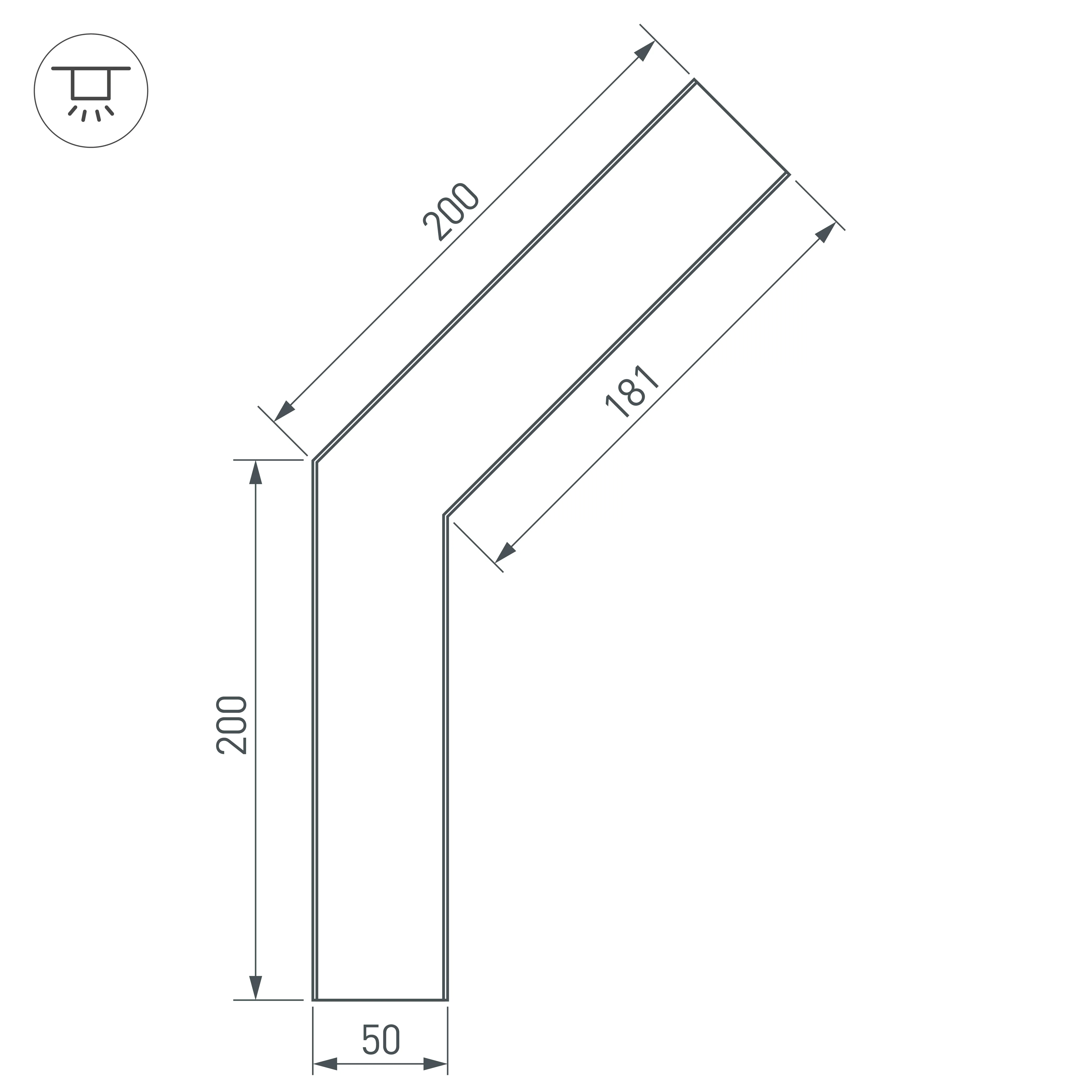 Угол SL-LINE-5035-135 (Arlight, Металл) - Изображение