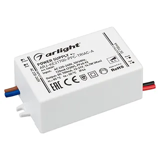 Блок питания ARJ-KE21700-PFC-TRIAC-A (15W, 700mA) (Arlight, IP44 Пластик, 5 лет) - Изображение