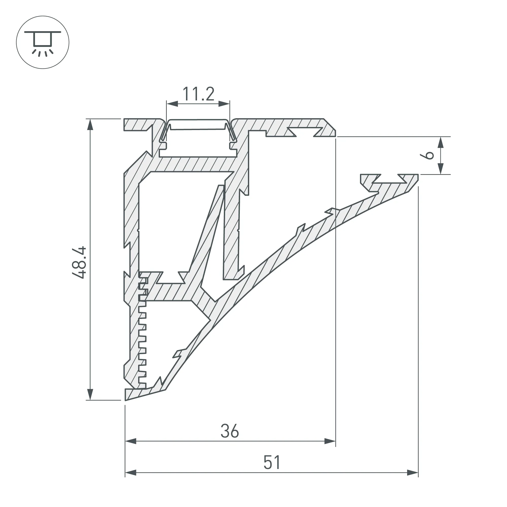 Профиль SHELF-620-2000-SET ANOD (Arlight, Алюминий) - Изображение