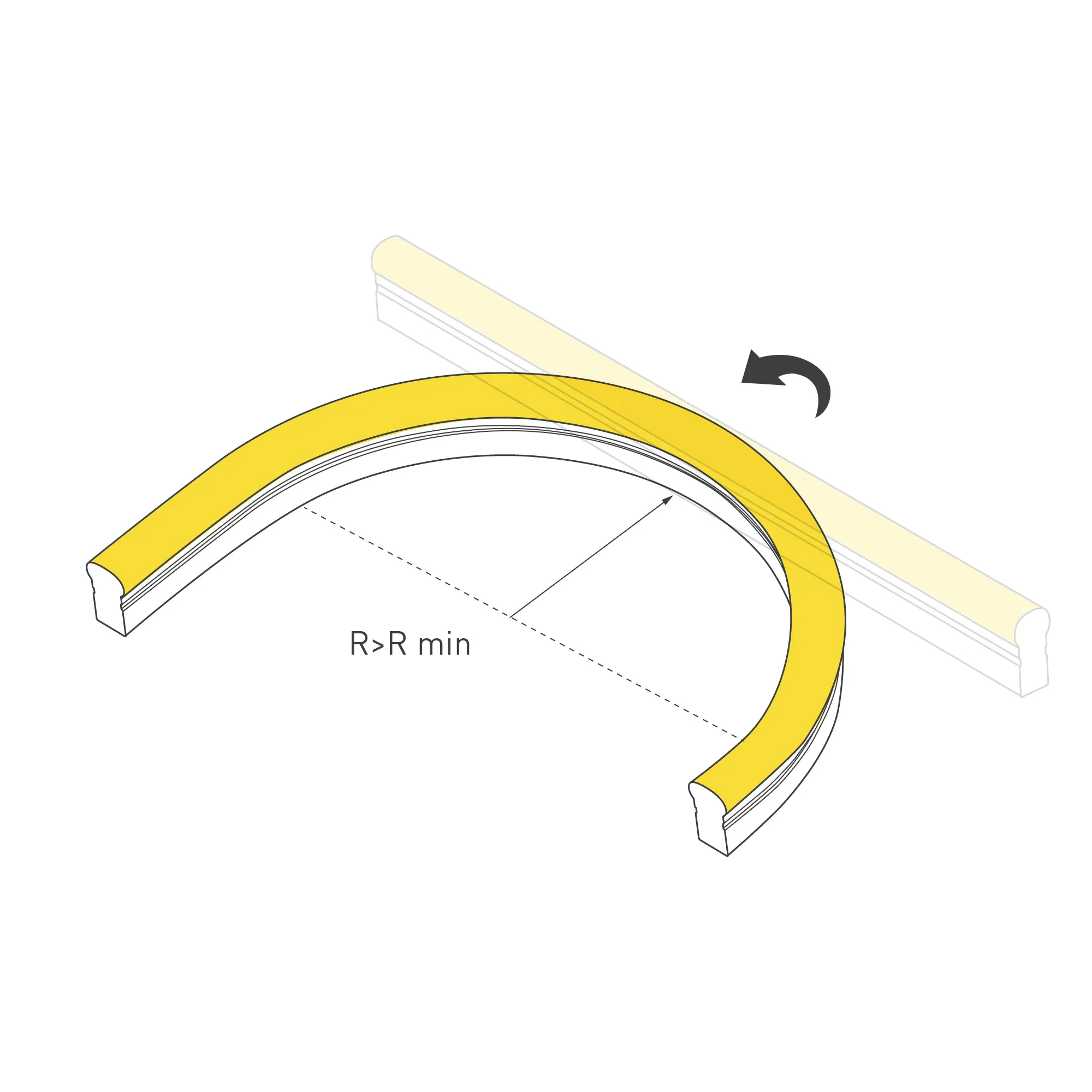 Гибкий неон ARL-NEON-1608-SIDE 24V Warm (Arlight, 6 Вт/м, IP65) - Изображение