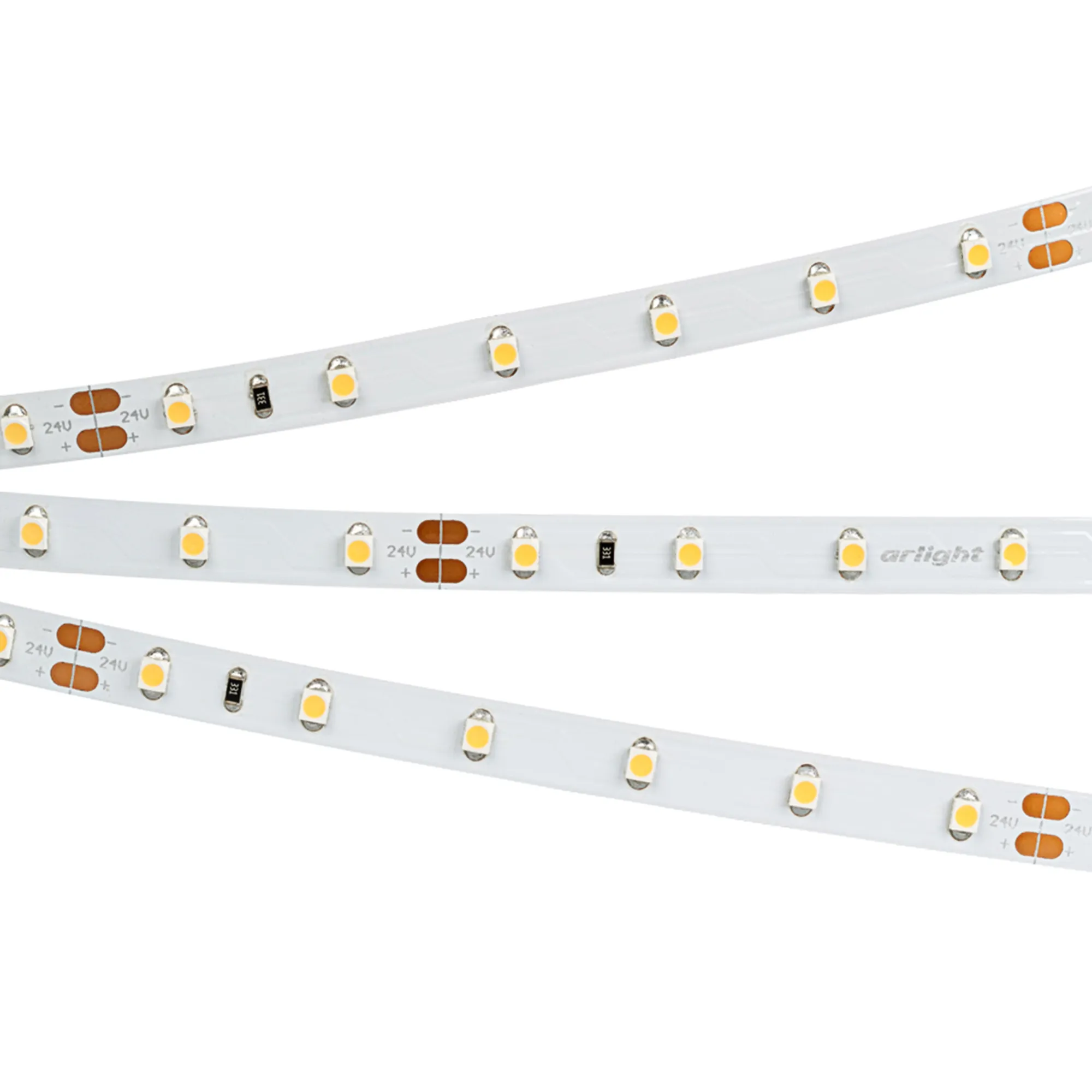 Лента RT 2-5000 24V Day4000 (3528, 300 LED, CRI98) (Arlight, 4.8 Вт/м, IP20) - Изображение