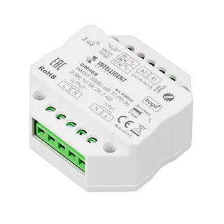 INTELLIGENT ARLIGHT Диммер SMART-TRIAC-601-72-PD-IN (230V, 1x1.5A, ZB, 2.4G) (IARL, IP20 Пластик, 5 лет) - Изображение