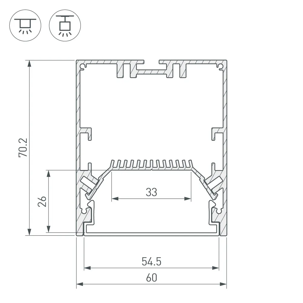 Угол SL-LINE-6070-135 (Arlight, Металл) - Изображение