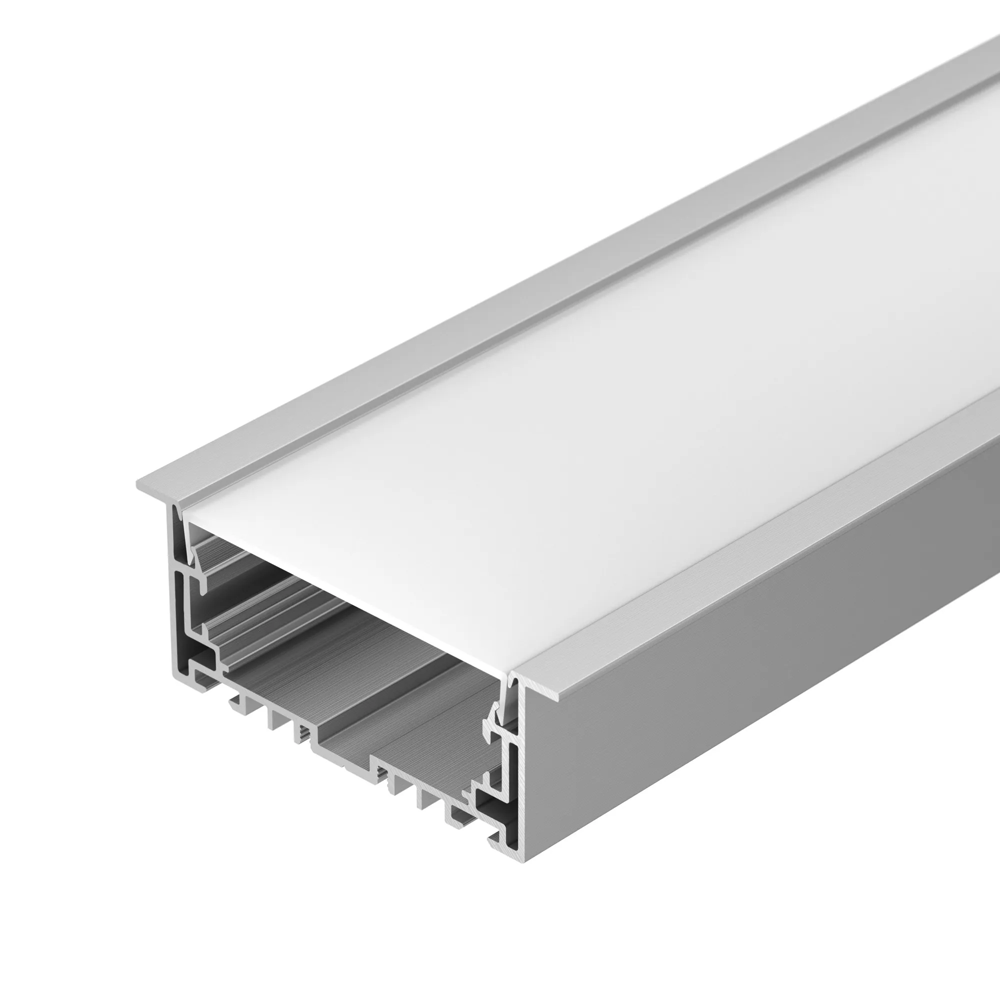 Профиль с экраном S2-LINIA94-F-2500 ANOD+OPAL (Arlight, Алюминий) - Изображение