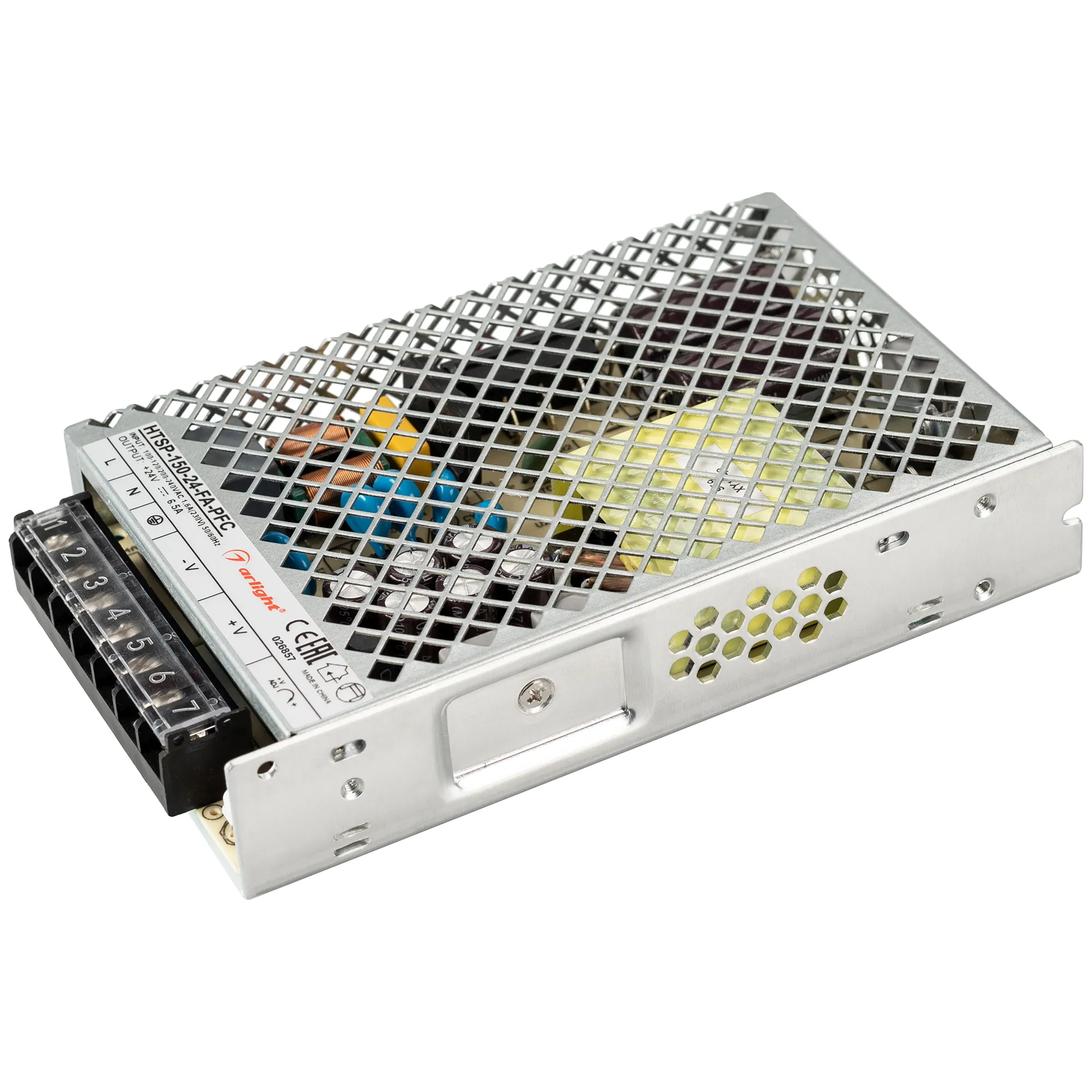 Блок питания HTSP-150-24-FA-PFC (24V, 6.5A, 150W) (Arlight, IP20 Сетка, 3 года) - Изображение